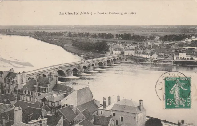 CPA 58 LA CHARITE SUR LOIRE (Nievre) Pont et Faubourg de Loire