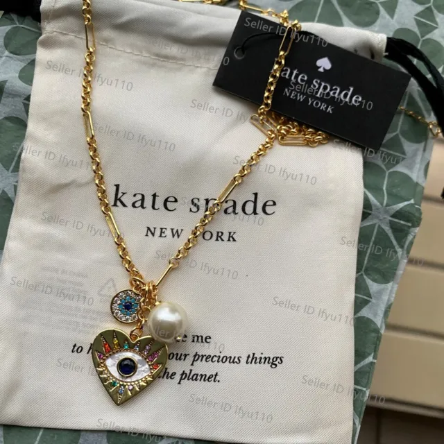 NEW Kate ks Spade Evil Eye Heart Pendant Necklace