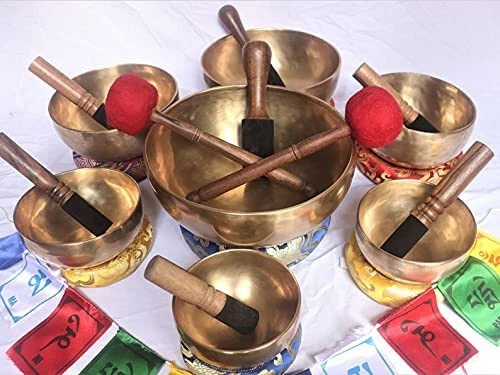 Chakra Healing Tibetan Singing Bowl - Set of 7 - Hand Hammered Tibetan Bowls Chakra Healing Tibetan Singing Bowl - Set of 7 - Hand Hammered Tibetan Bowls