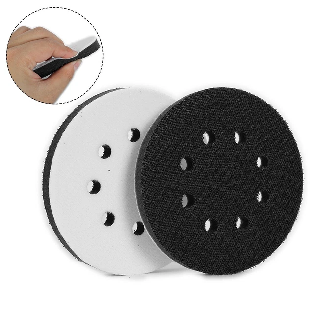 2X / Set 12.7cm (125Mm) 8Hole Soft-Sponge Interfaccia Imbottitura for Levigatura