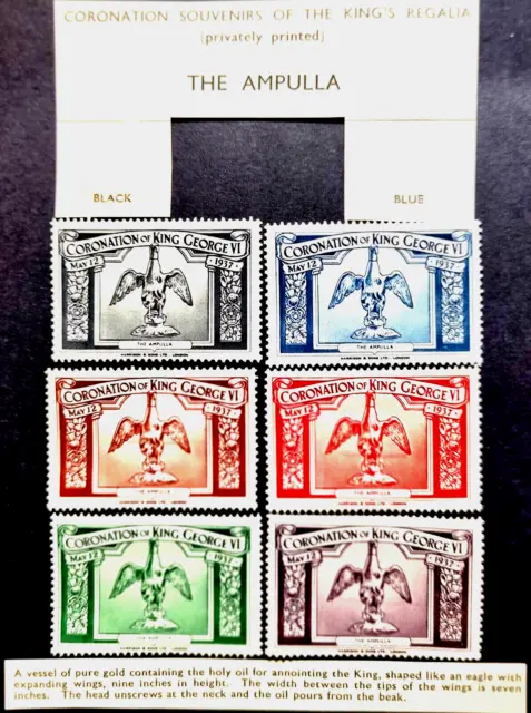 Great Britain 1937 Rare C/Set Coronation Of King George Vi Regalia Mint Stamps