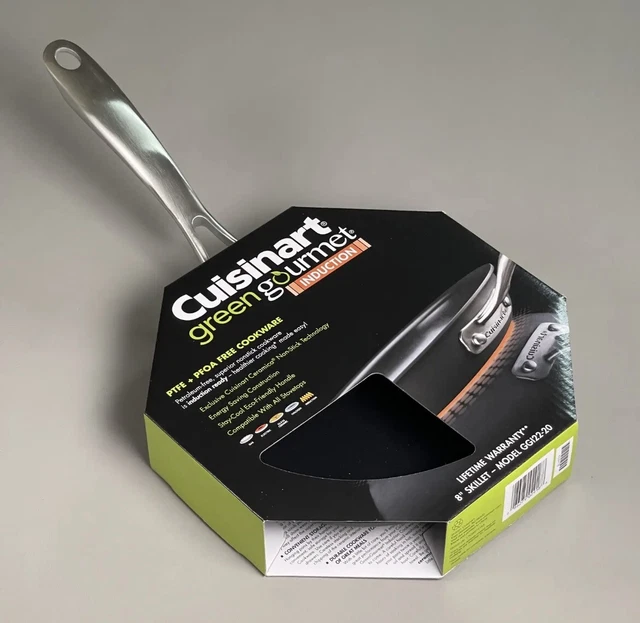 CUISINART Green Gourmet 8" Skillet Ceramica Non-Stick Induction Eco GGI22-20 (Ne