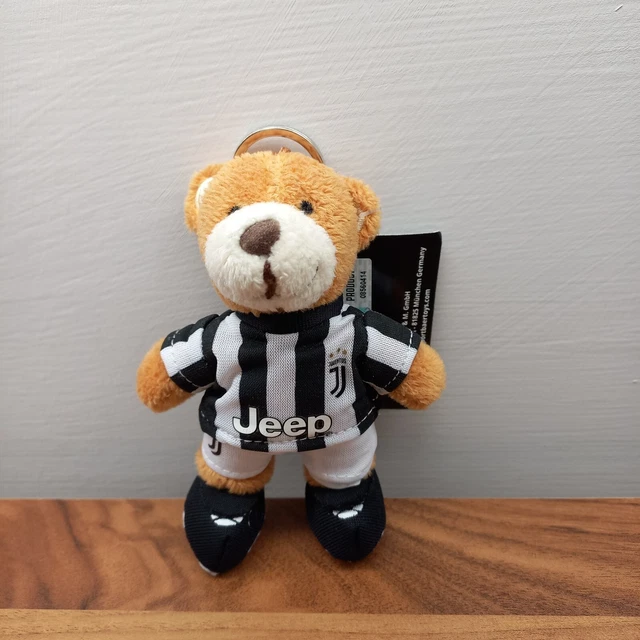 Portachiavi Juve Ntus Con Orsetto Teddy Ufficiale, Altezza 10 Cm