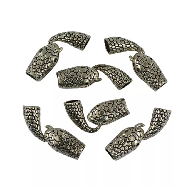 6 Sets Metall Schlange Tibetisches Silber Kippverschlüsse Schmuck Fundstücke zum Selbermachen Handwerk 2