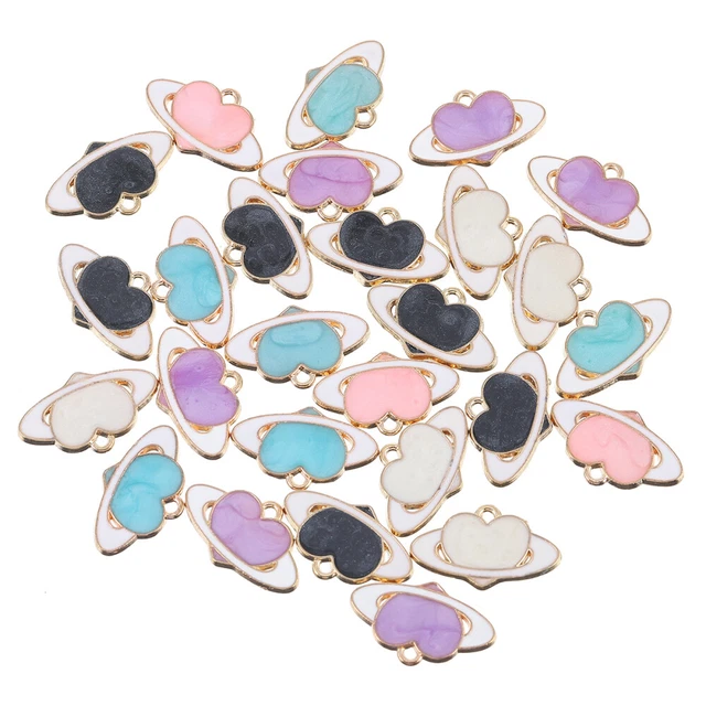 50 pcs Legierung Emaille Charme Schmuck Machen Anhänger Keychain Ornamente 2