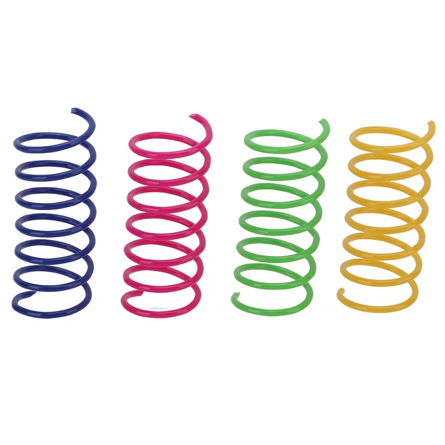 40pcs Cat Spring Toys Bite Resistance Interactive Colorful Springs Jouet Pour