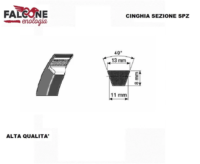 Cinghia Trapezoidale Dentellata XPA (13x10) - Mitsuboshi, Sit, Goodyear - Alta Qualità, Passo Premium Per Macchinari Industriali - Foto 5