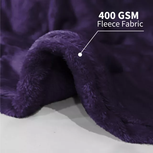 480 GSM Luxury Heavy Sherpa Blanket Warm Faux Fur Mink Sofa Bed Fleece Throw UK