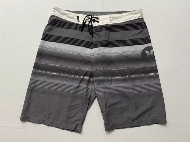 Hurley Phantom Men’s Boardshorts Surf Swim Beach Gray Black White Size 31