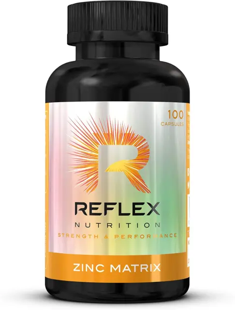 REFLEX NUTRITION ZINC MATRIX magnesium vit B6 boron tiredness fatigue 100 caps