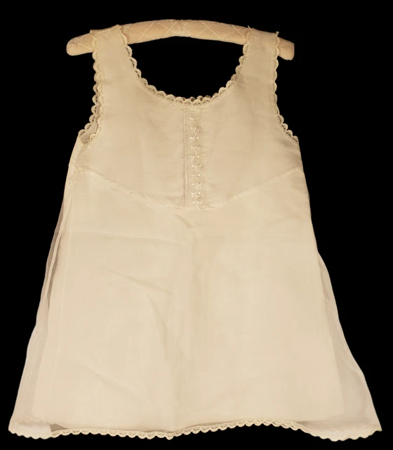 Vintage Child Young Girl Slip Petticoat Full Size 6X Lace Trim A37e