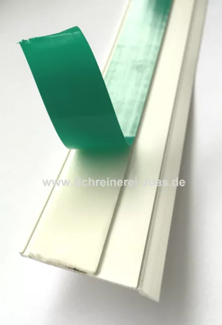PVC ABDECKLEISTE FENSTERLEISTE weiß 20 - 50 mm Kunststoffleiste mit  Gummilippe EUR 2,49 - PicClick DE