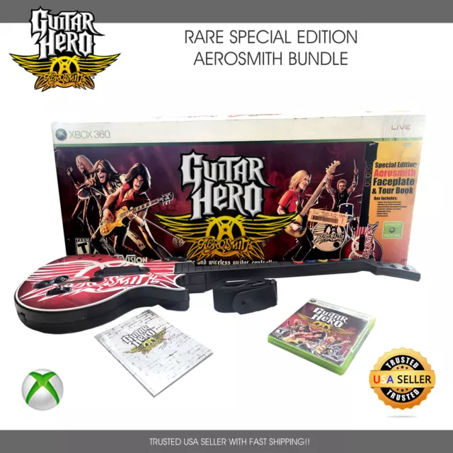 RARE Special Edition Aerosmith Bundle Guitar Hero World Tour for Xbox 360