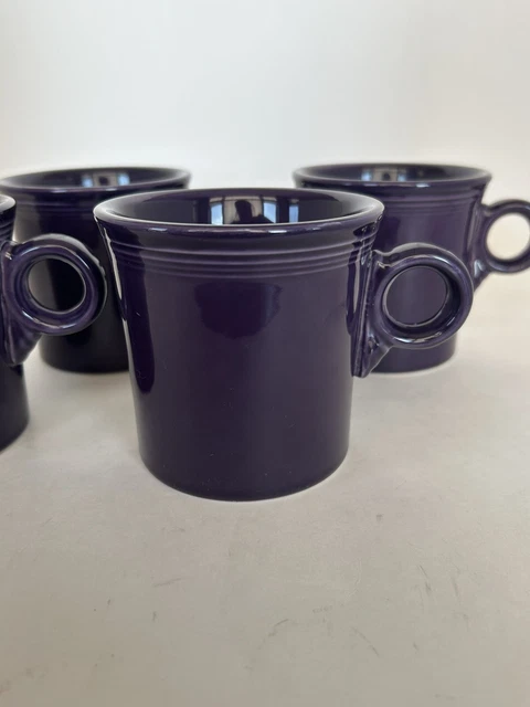 4 - Fiesta Plum Coffee Mugs