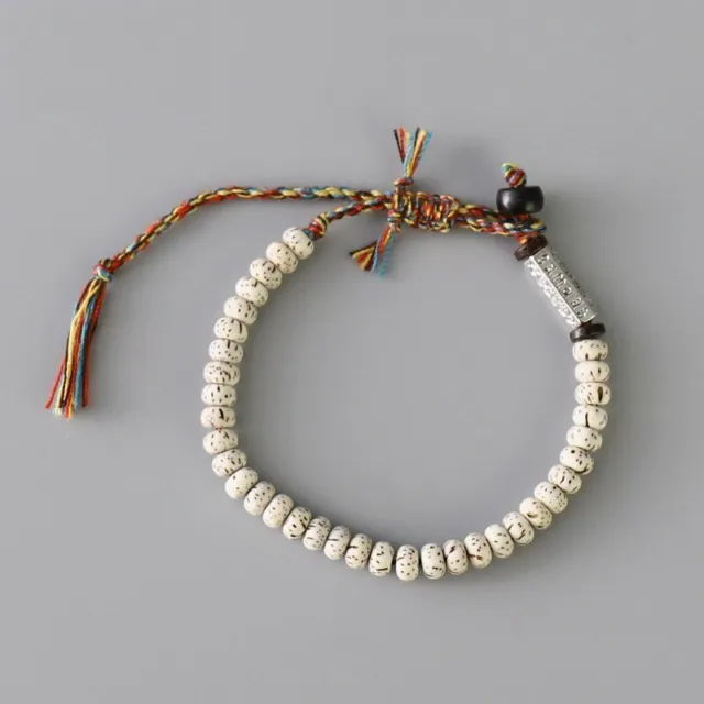 Tibetan Buddhist Braided Lucky Knot Bracelet Natural Beads Handmade Bracelet Men