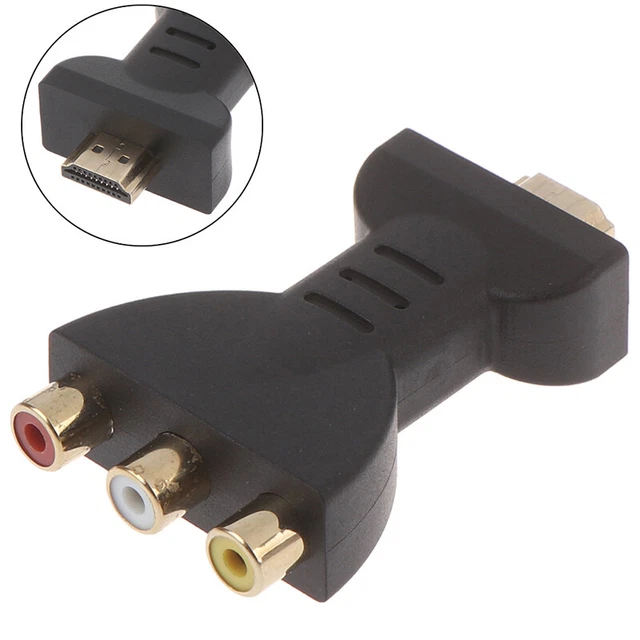 AV DIGITAL SIGNAL HDMI Male To 3 RCA Audio Adapter Component Converter ...