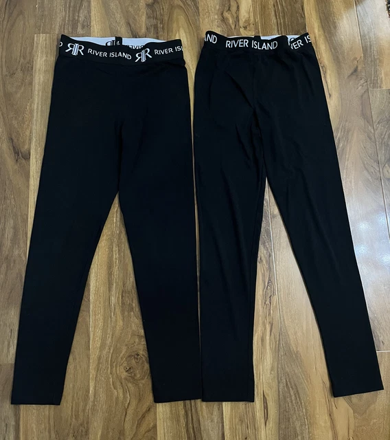 Girls River Island Black Bardot Top And Leggings  X2 Outfit Set Age 11-12 years. 3