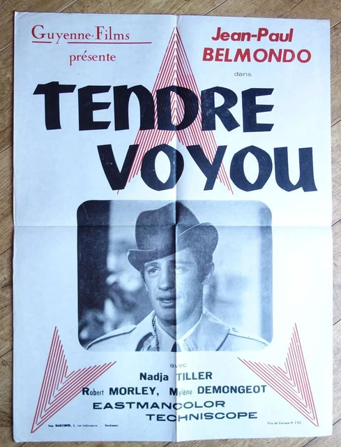 TENDRE VOYOU Jean Paul Belmondo affiche cinema originale 80x60 cm R70s