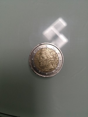 Pièce De 2 Euros Rare 2002 Dante Alighieri
