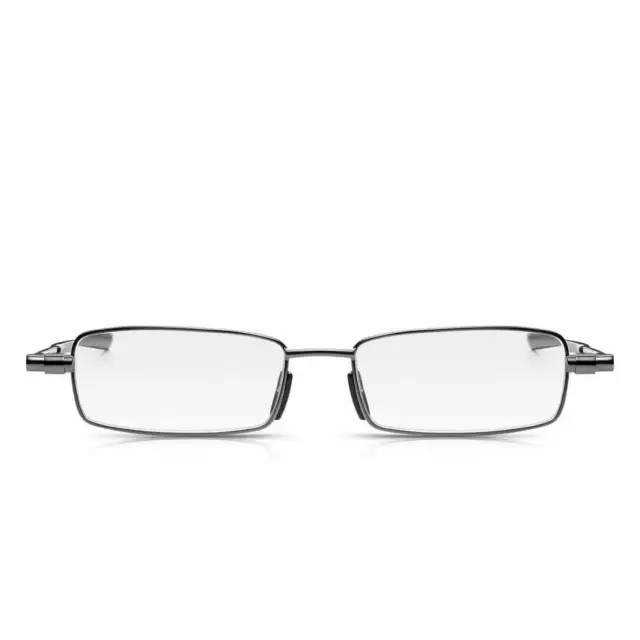 Flache klappbare Lesebrille für Herren, Slimline Brille, Vergrößerung +1,0 bis +3,5 3