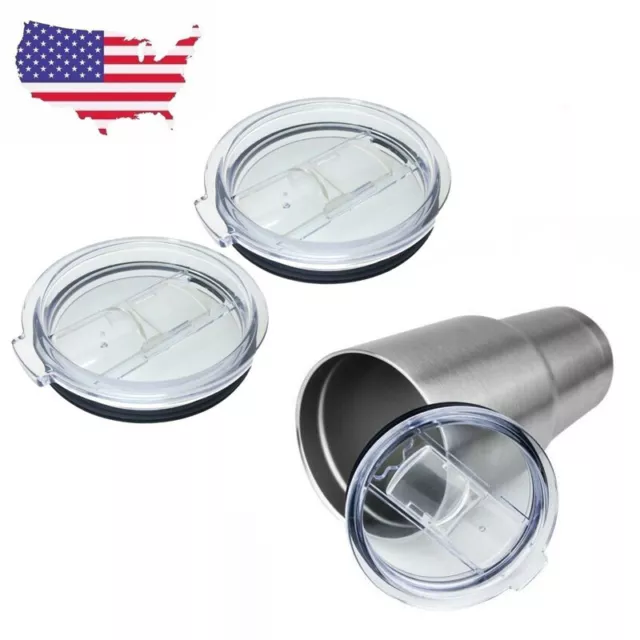 Spill Proof Lid/Top For Steel Tumbler Cups fits YETI, RTIC, OZARK 20/30 Oz Mug