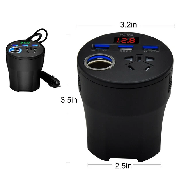 Voiture 150W 12V À 220V Automobile Puissance Inverseur 220V Numérique Tension