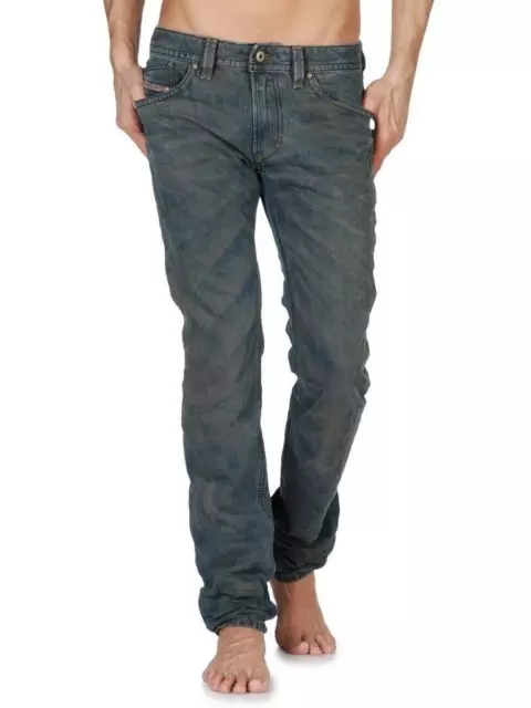 Diesel Men's Premium Designer Denim Regular Skinny Leg Jeans Thavar 0808Z