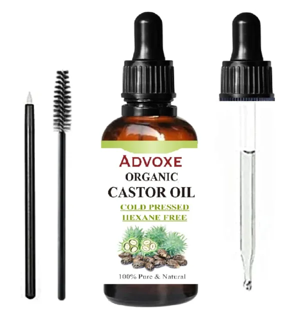 Pharma Glass Bottle Castor Oil 100% Organic/Cold pressed/Hexane Free/FreeFreight