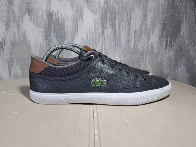 MENS LACOSTE ANGHA Leather Trainers Size Uk 7 Grey 29.99 PicClick UK
