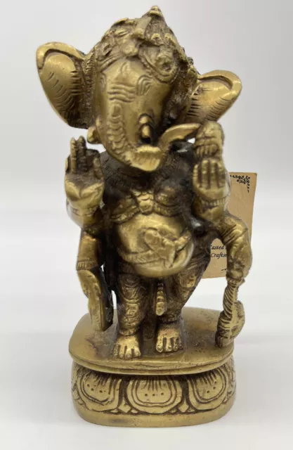 Ganesh Statue Brass Sculpture Taj Ganesha Lord Hindu God Home Temple Gifts