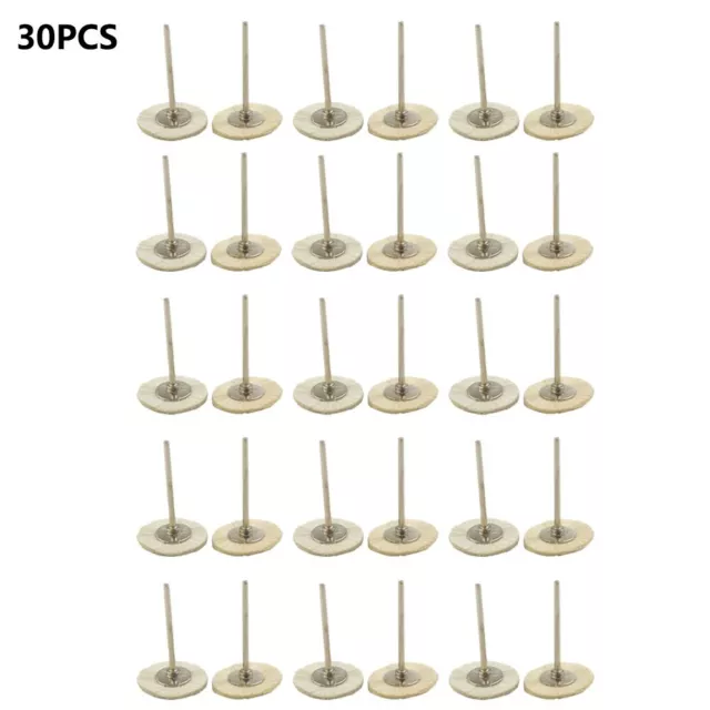 30 x brosses de polissage dentaire roue miniature poils de ch��vre doux outils d