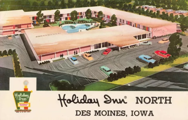 Holiday Inn North - Des Moines Iowa IA - Postcard