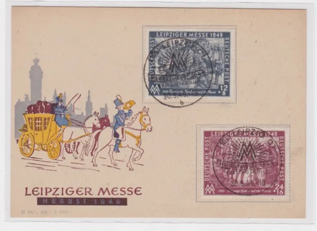 906647 DDR FDC Ersttagsbrief Leipziger Messe Überdruck Herbst 1949 Mi 240-241