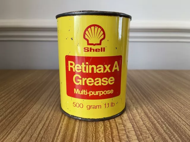 Vintage Shell Retinax grease can