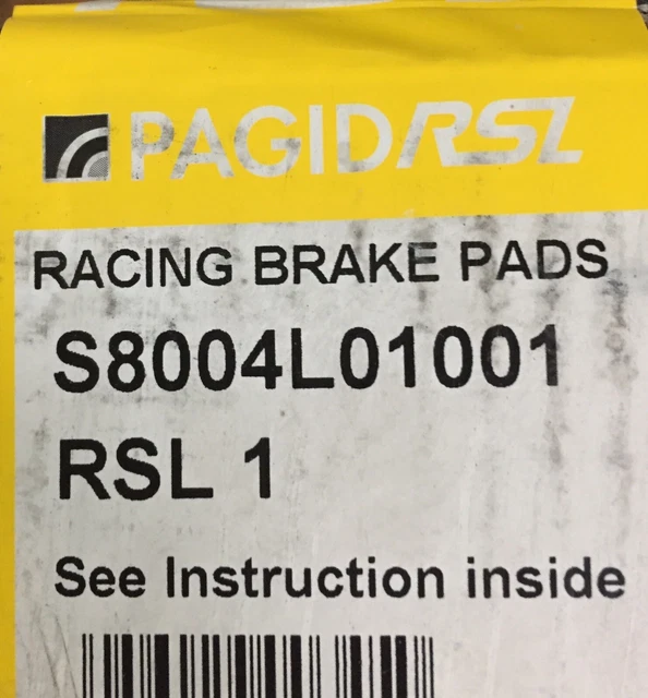 Plaquettes De Freins Avant Pagid Rsl1  Porsche 997 Gt3 RS