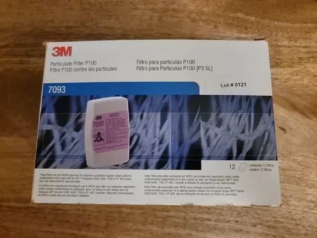 3M 7093 Filter - For 5000, 6000, 7000 Series, 1 Box (6 Pairs) Exp.01/26