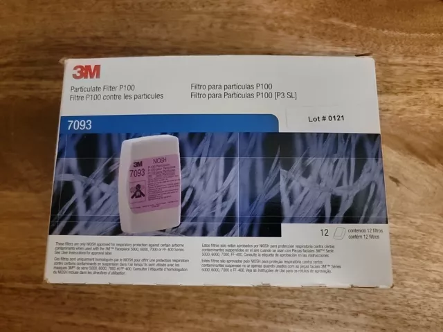 3M 7093 Filter - For 5000, 6000, 7000 Series, 1 Box (6 Pairs) Exp.01/26