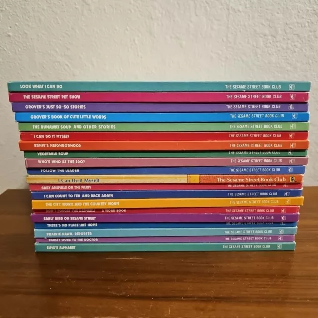 The Sesame Street Book Club Lot of 20 Books Hardcover Books Vintage