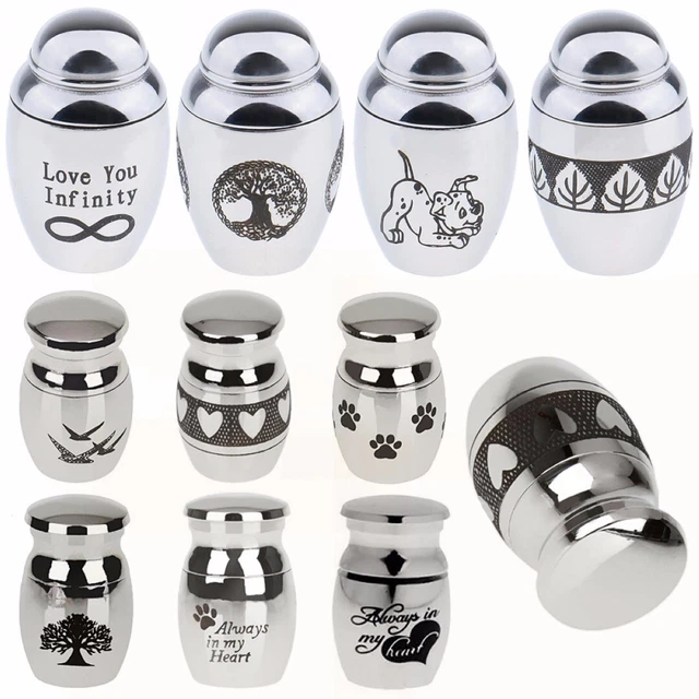 Mini Urn For Ashes Cremation Memorial Keepsake Container Jar Stainless Steel T