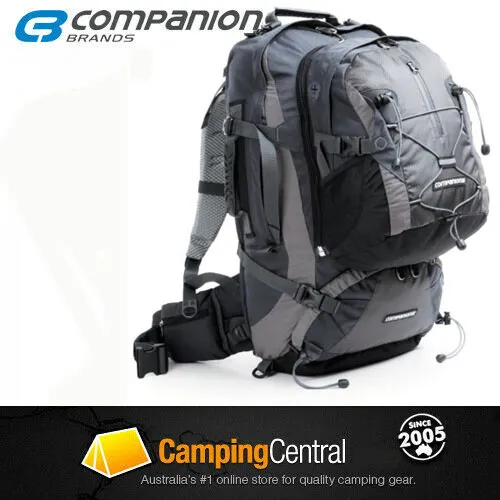 COMPANION 75L Backpack Travel Hiking Bag Pack 75 Litre COMPT75GY