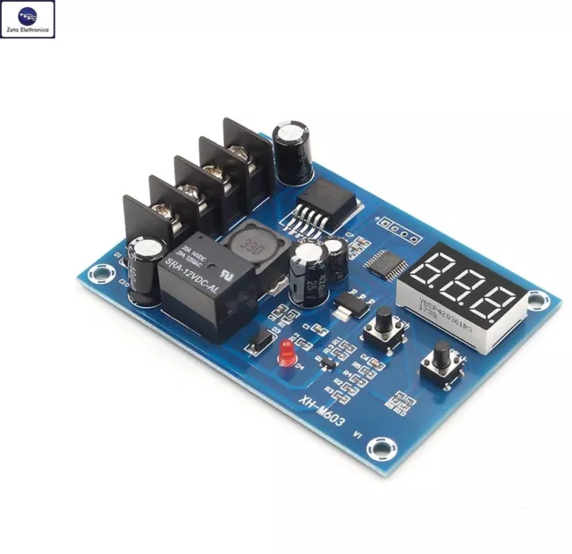 MODULO DI CONTROLLO RICARICA PER BATTERIA RICARICABILE 12V o 24V PIOMBO o LITIO.