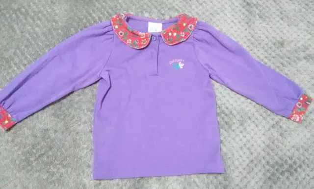 Oshkosh B'gosh The Genuine Article Vtg (3T) Floral Corduroy Collar Girls Shirt