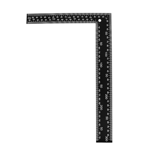 Teacher 0-30cm 0-20cm Measuring Range L Shaped Square Ruler Black G1E6