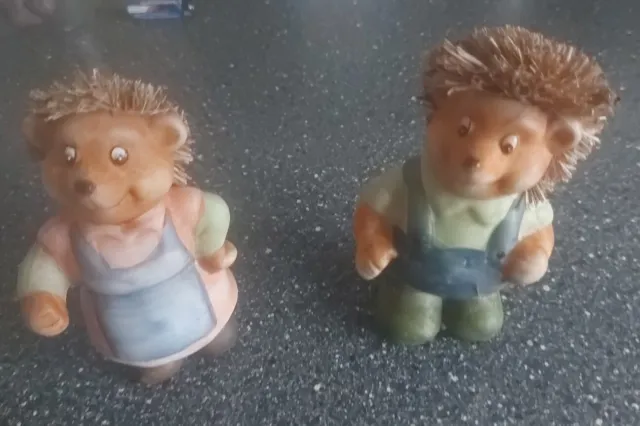 2 süße Deko-Figuren Igel im Set, Igel Mann und Frau