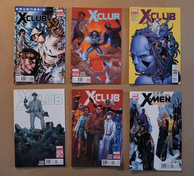 X-Club 1 2 3 4 5 Complete 2012 Set + X-Men Regenesis Hi-Grade Marvel Lot of 6