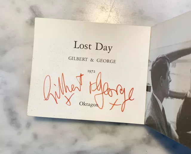 RARE DOUBLE SIGNED Gilbert & George flipbook "Lost Day" 1972