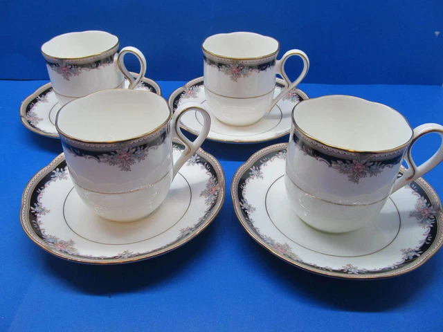 Noritake Palais Royal Bone China Cups & Saucers Bundle of 4 Sets Excellent Noritake Palais Royal Bone China Cups & Saucers Bundle of 4 Sets Excellent