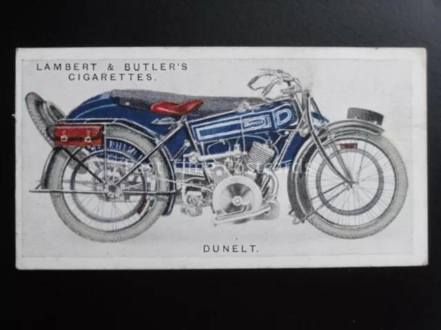 No.17 DUNELT & SIDECAR - Motor Cycles by Lambert & Butler 1923