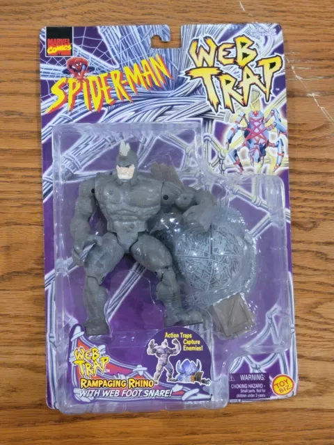 Spider-Man: Web Trap Rampaging Rhino Toybiz 1997 Marvel