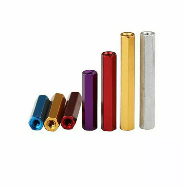 Hex Coupling Nuts M3 Aluminum Alloy Hexagon Female Sleeve Rod Bar Stud Long Nuts
